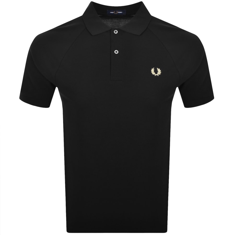 Image number 2 for Fred Perry Tape Polo T Shirt Black