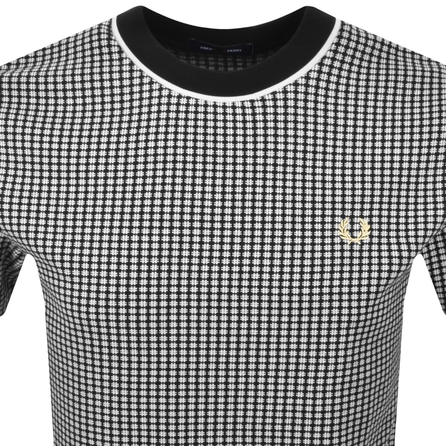 Image number 2 for Fred Perry Checkerboard T Shirt Black
