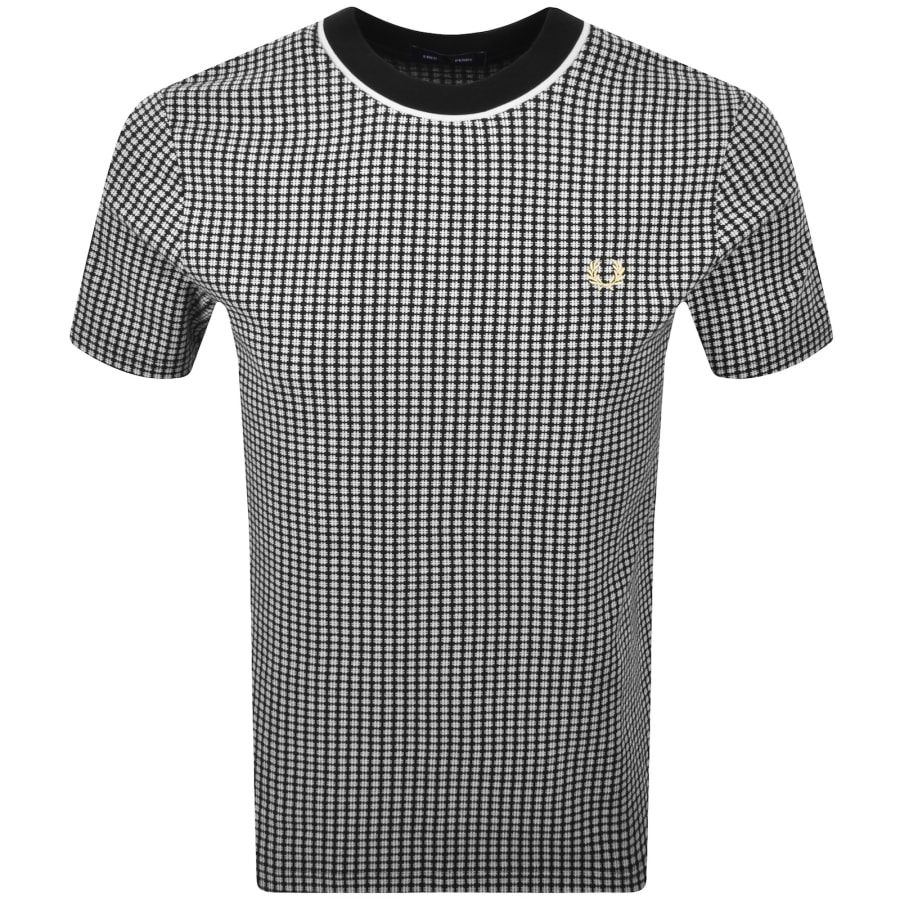 Image number 1 for Fred Perry Checkerboard T Shirt Black