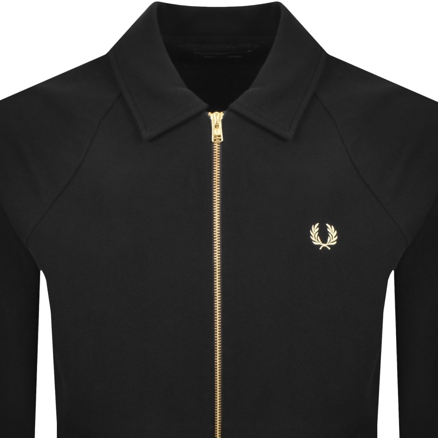 Image number 2 for Fred Perry Cross Tape Track Jacket Black