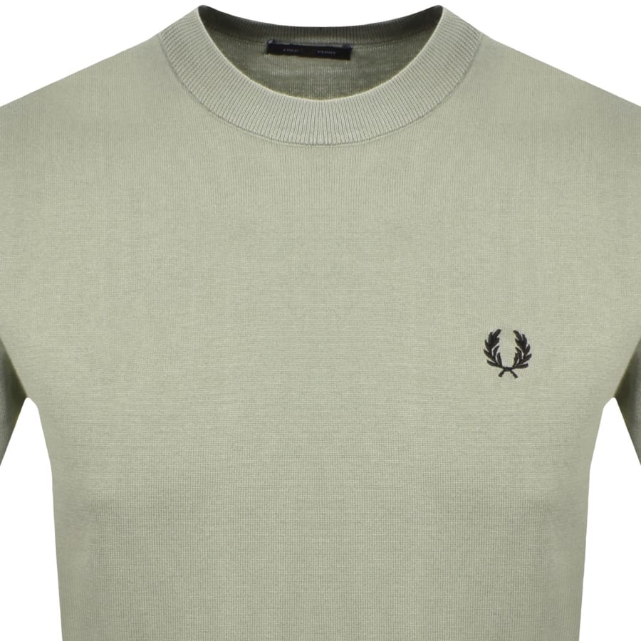 Image number 2 for Fred Perry Knit T Shirt Seagrass Green