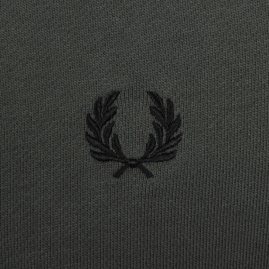 Image number 3 for Fred Perry Collared Sweatshirt Green