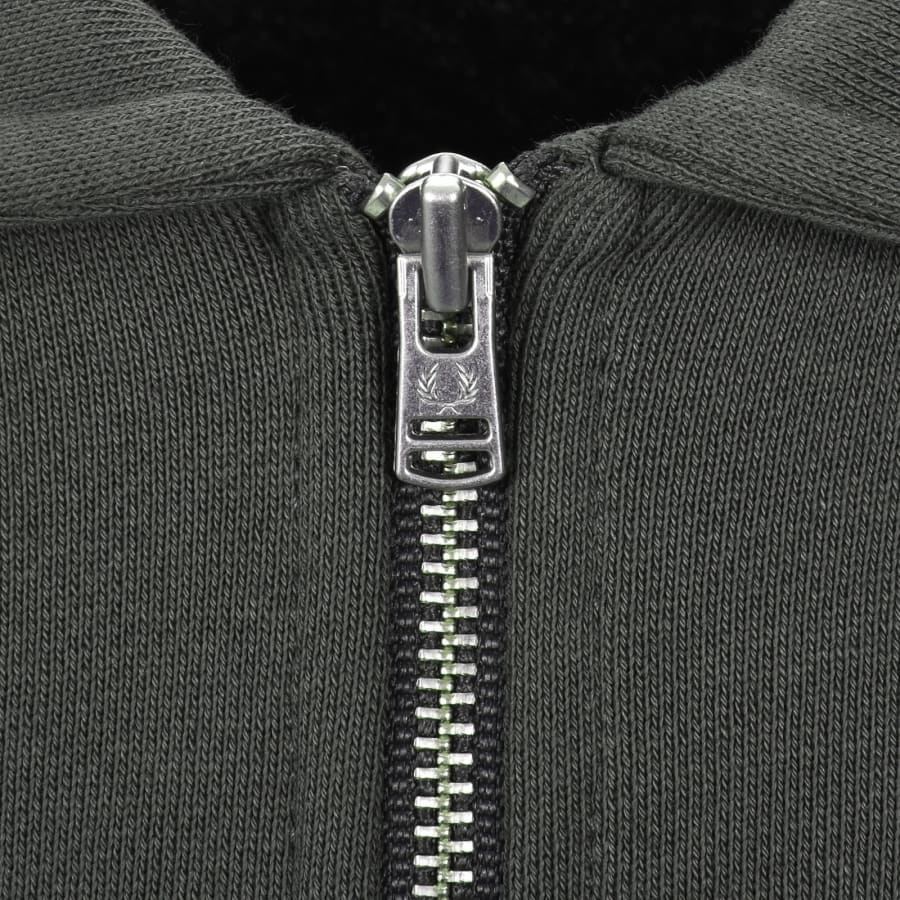 Image number 4 for Fred Perry Collared Sweatshirt Green