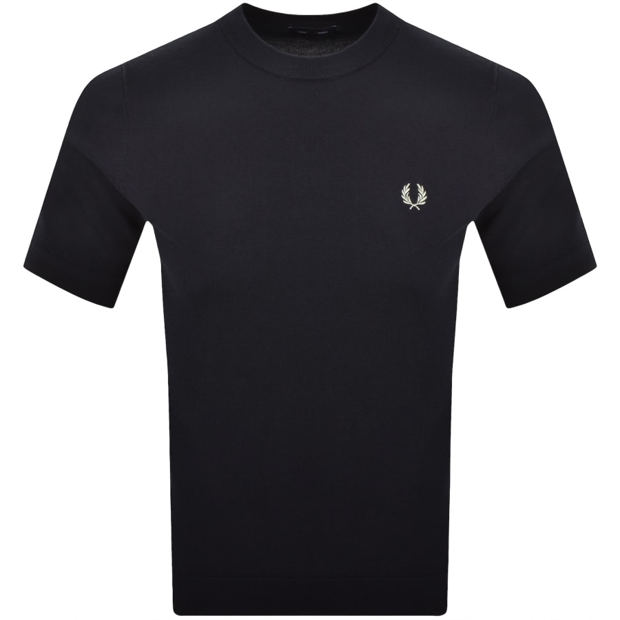 Image number 1 for Fred Perry Cotton Knit T Shirt Navy