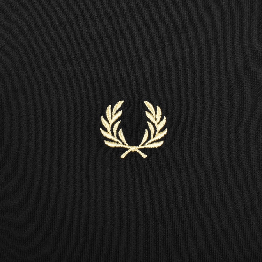 Image number 4 for Fred Perry Stripe Tape Half Zip Sweatshirt Black