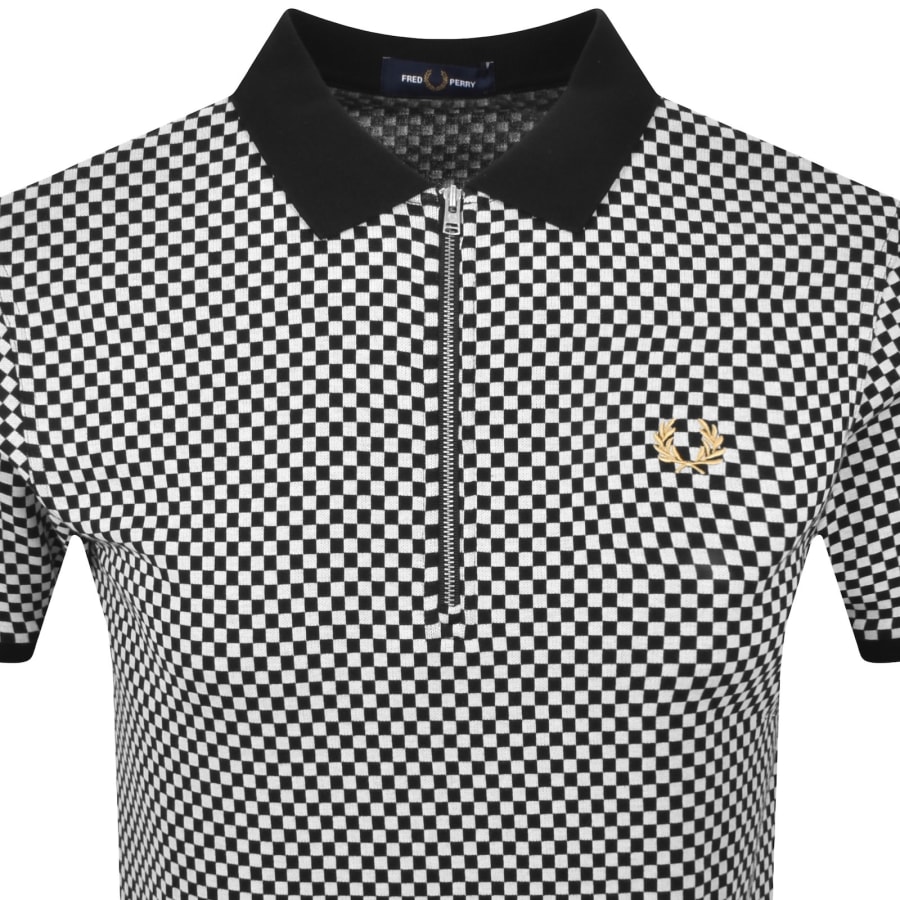 Image number 2 for Fred Perry Chequerboard Polo Black