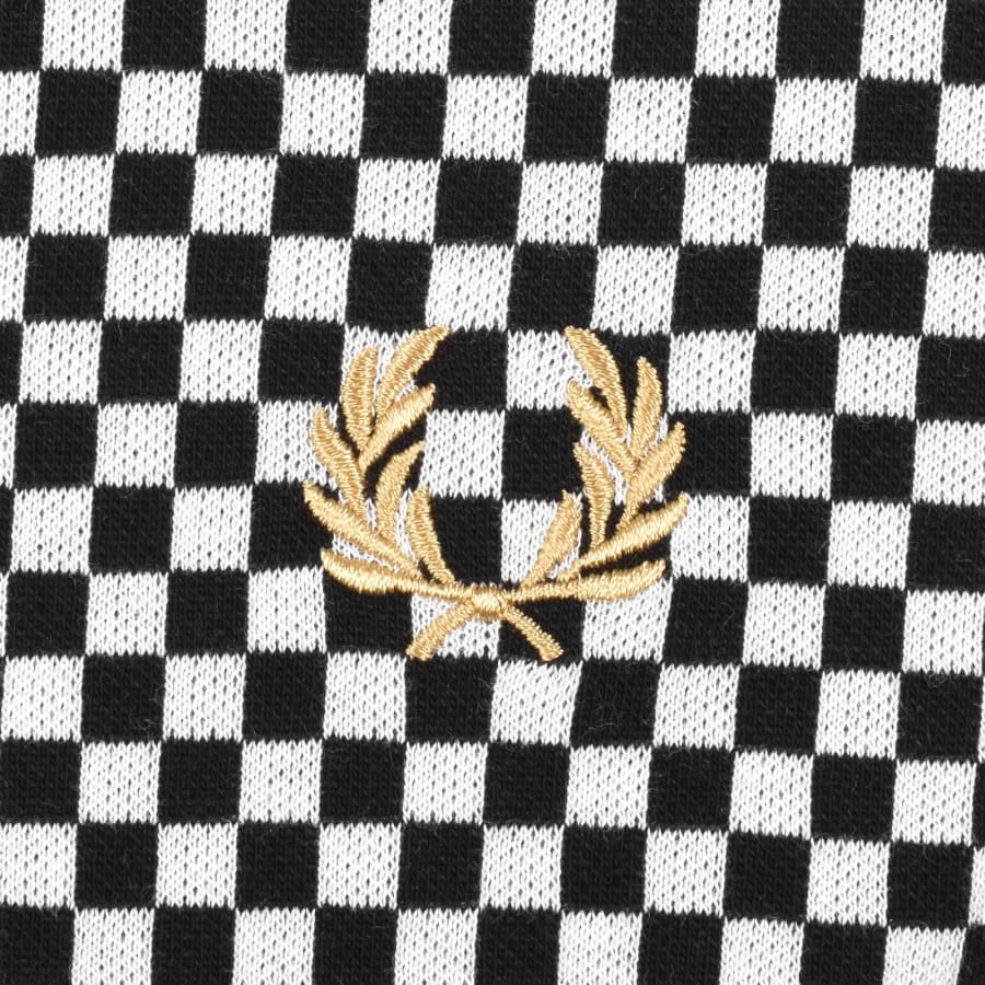Image number 3 for Fred Perry Chequerboard Polo Black