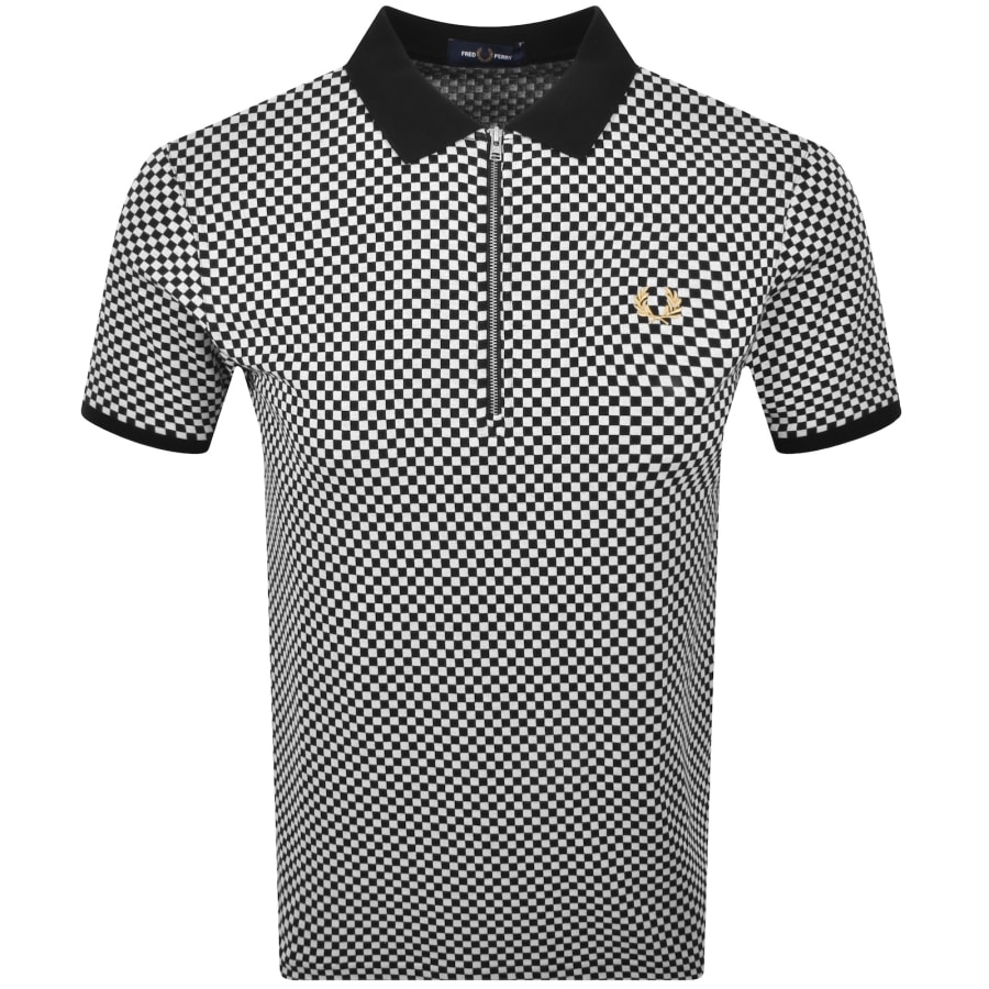 Image number 1 for Fred Perry Chequerboard Polo Black