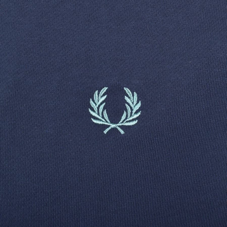 Image number 3 for Fred Perry Half Zip Sweatshirt Tennis Blue