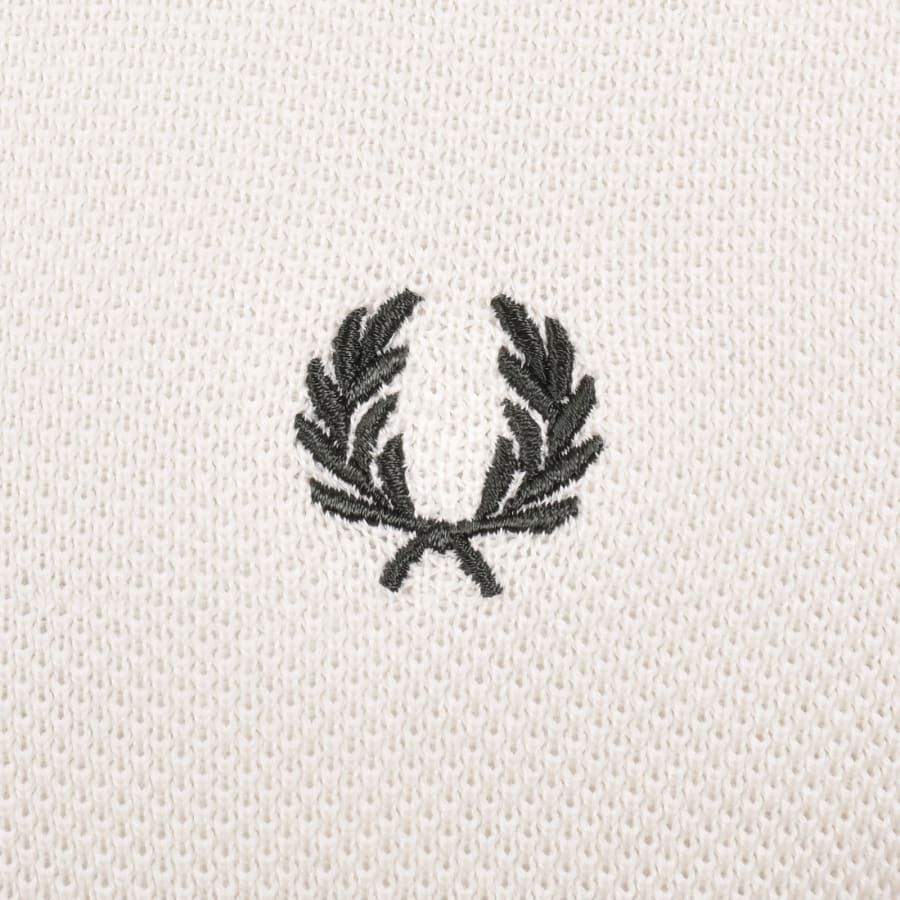 Image number 3 for Fred Perry Pique Stitch Jumper Cream