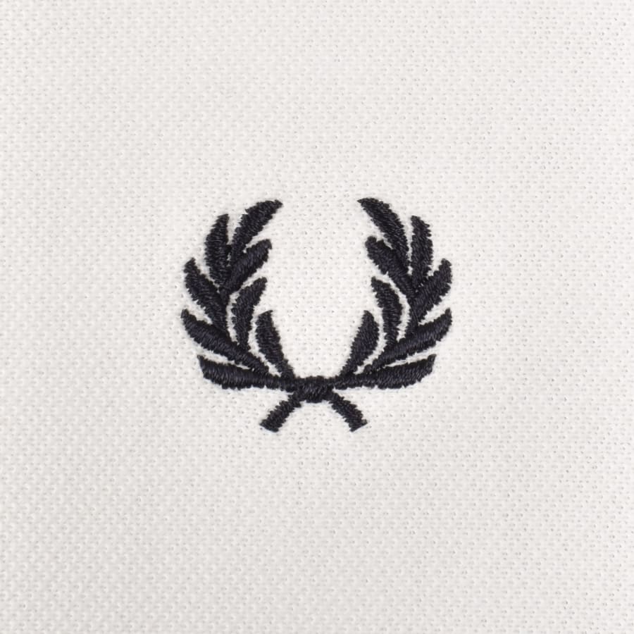 Image number 3 for Fred Perry Vertical Stripe Polo T Shirt White