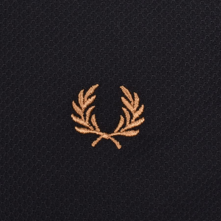 Image number 3 for Fred Perry Half Zip Long Sleeve Top Black