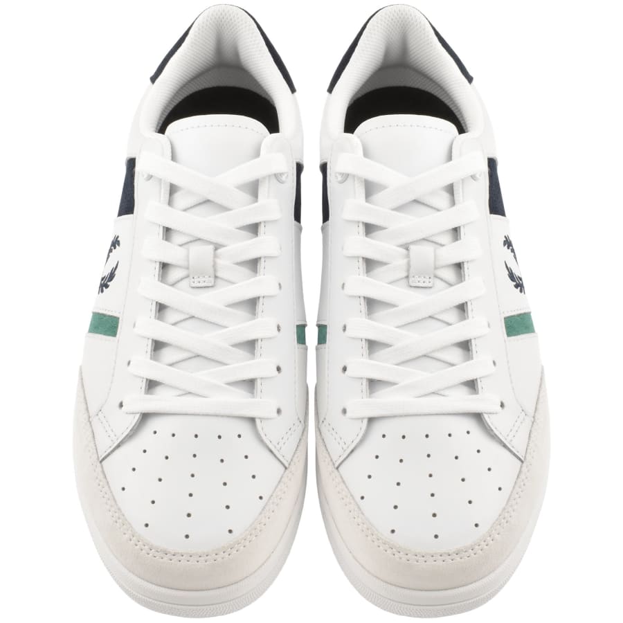 Image number 3 for Fred Perry B725 Leather Trainers White