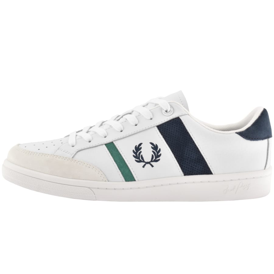 Image number 1 for Fred Perry B725 Leather Trainers White