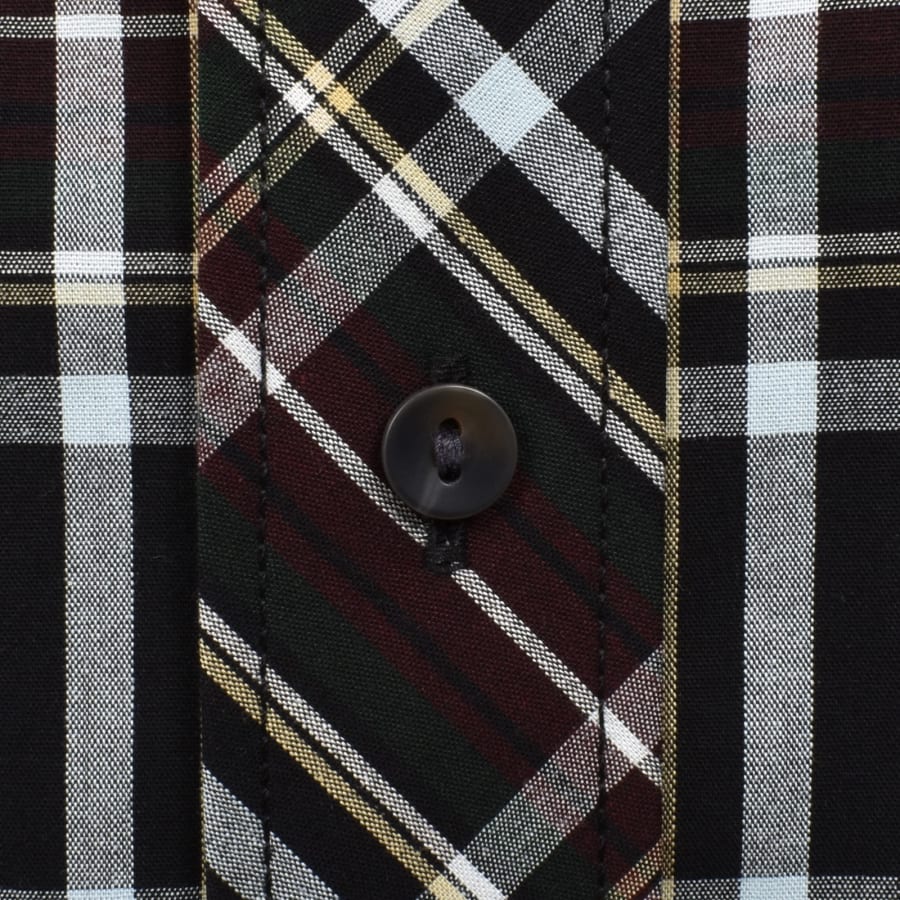 Image number 5 for Fred Perry Long Sleeve Tartan Shirt Black