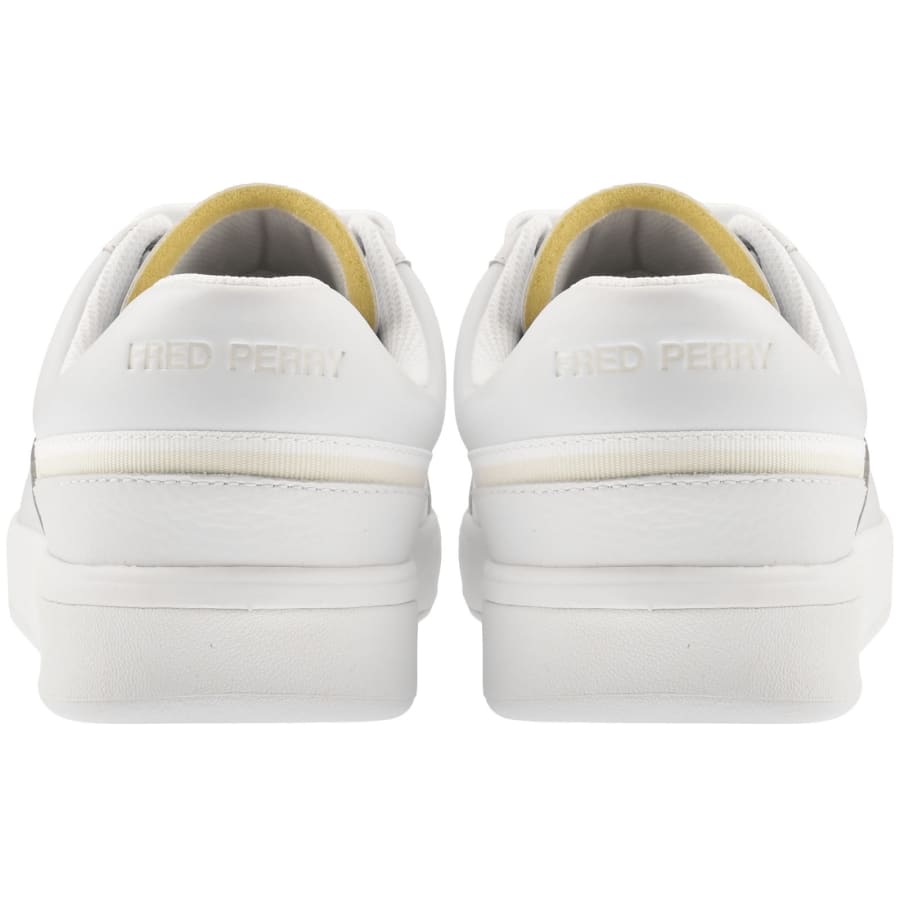Image number 2 for Fred Perry B302 Leather Trainers White