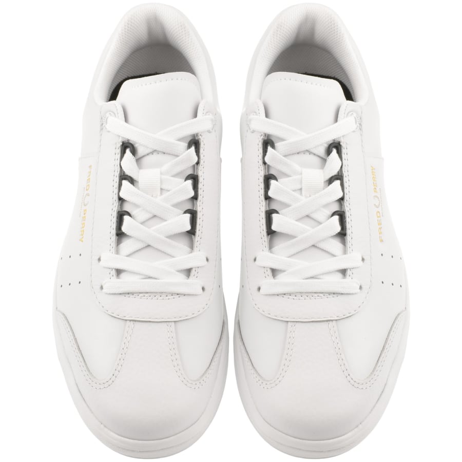 Image number 3 for Fred Perry B302 Leather Trainers White