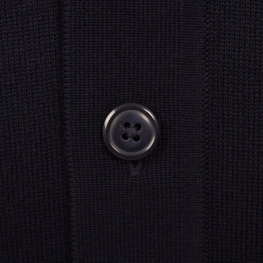 Image number 4 for Fred Perry Vertical Stripe Knit Polo Shirt Navy