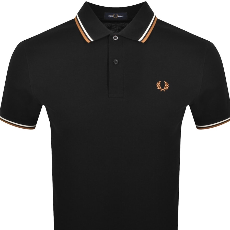 Image number 2 for Fred Perry Twin Tipped Polo T Shirt Black