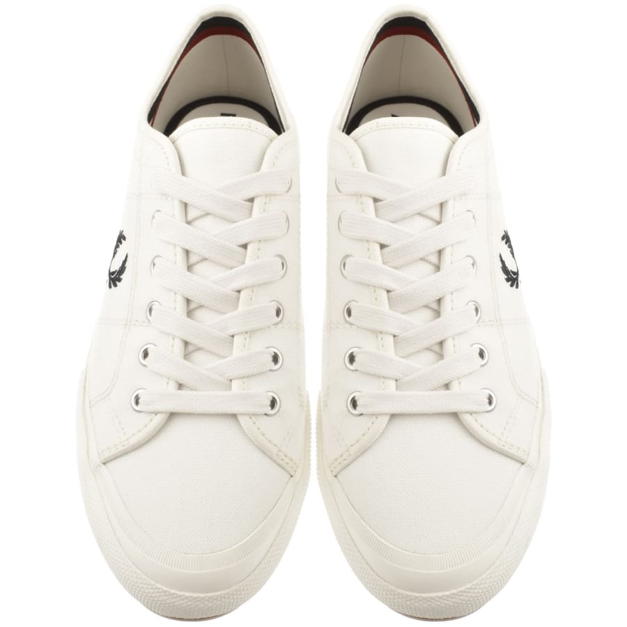 Image number 3 for Fred Perry B708 Canvas Trainers Snow White