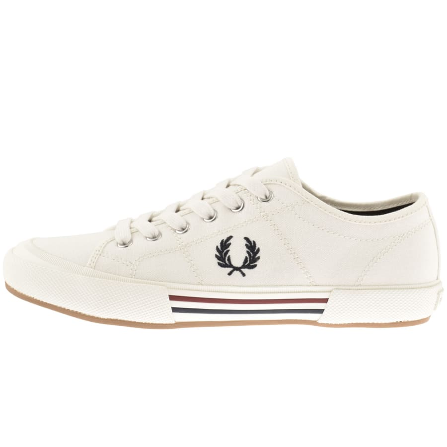 Image number 1 for Fred Perry B708 Canvas Trainers Snow White