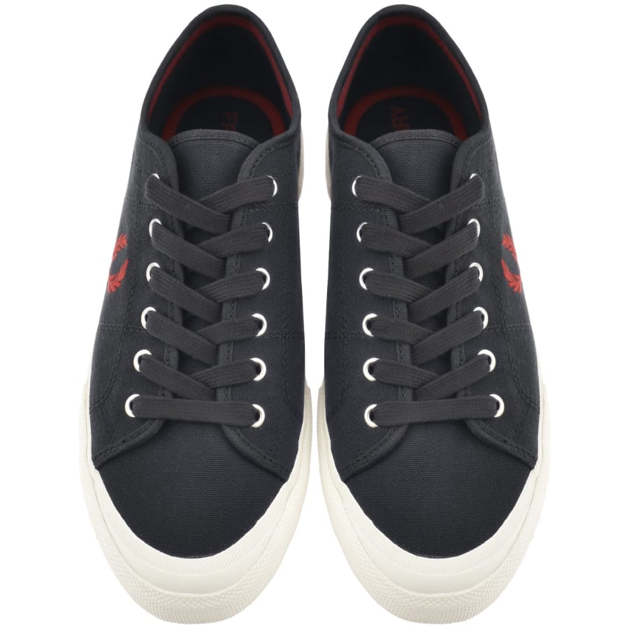 Image number 3 for Fred Perry B708 Canvas Trainers Navy