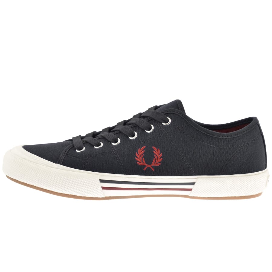 Image number 1 for Fred Perry B708 Canvas Trainers Navy