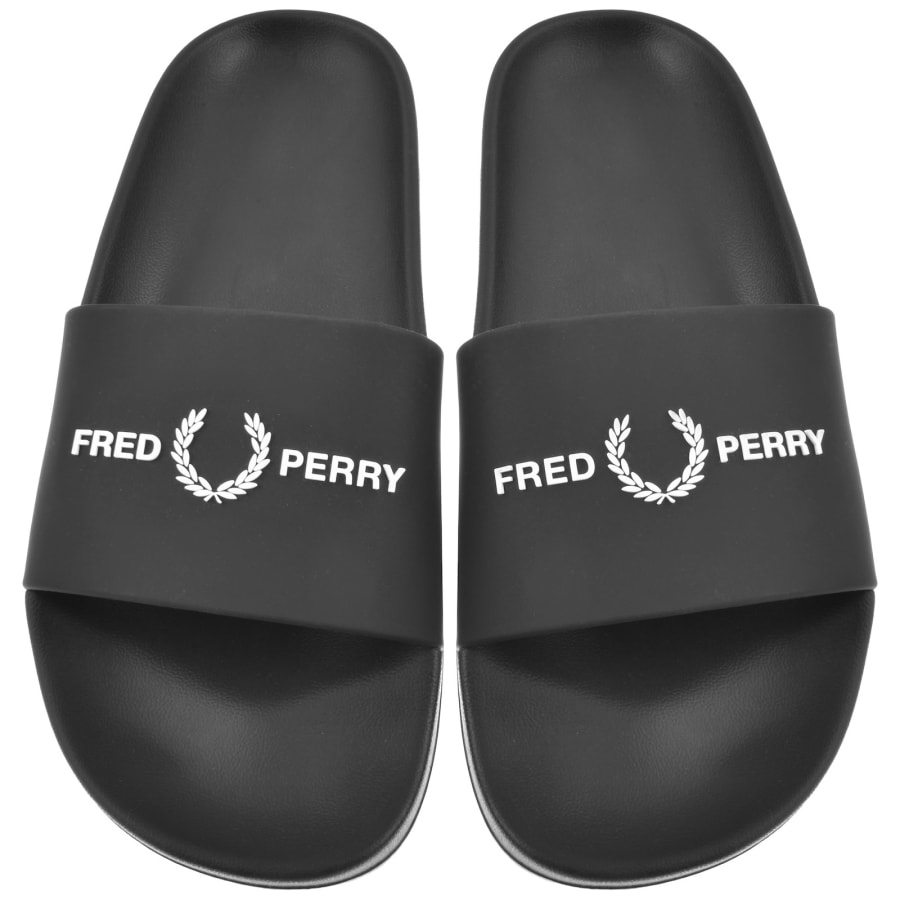Image number 1 for Fred Perry Logo Sliders Black