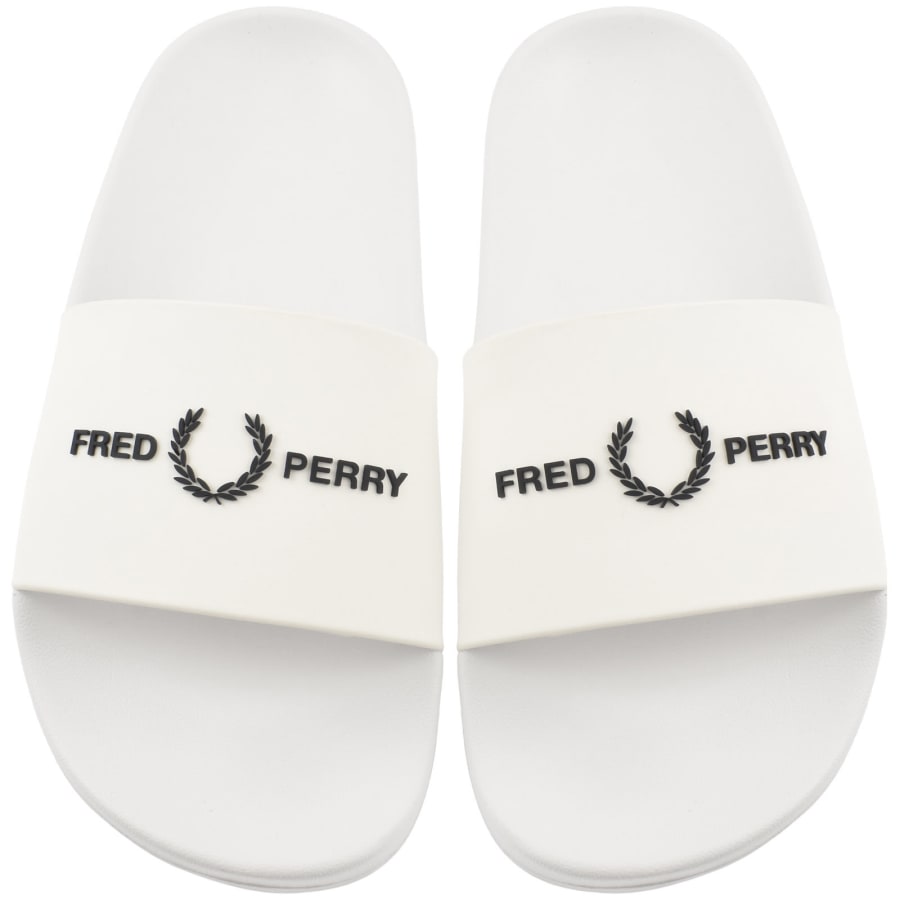 Image number 1 for Fred Perry Logo Sliders White