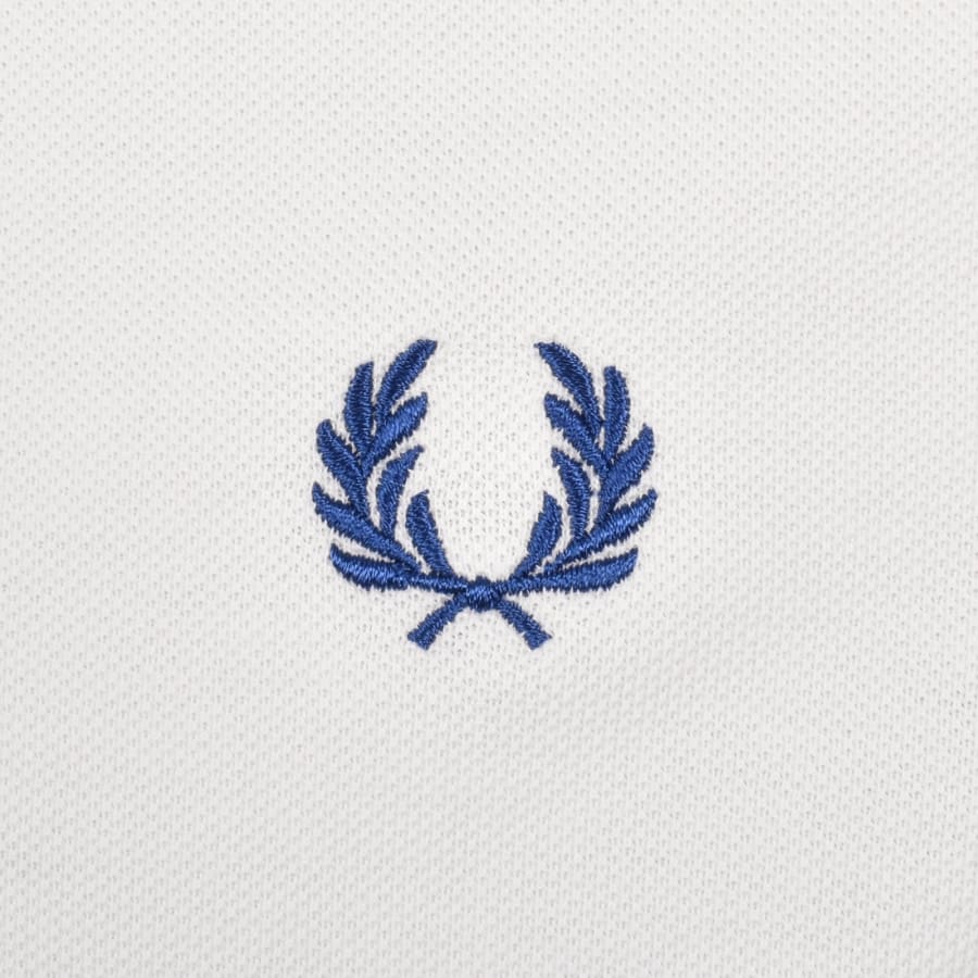 Image number 3 for Fred Perry Twin Tipped Polo T Shirt Snow White