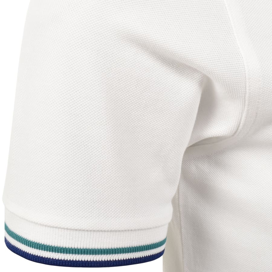 Image number 5 for Fred Perry Twin Tipped Polo T Shirt Snow White