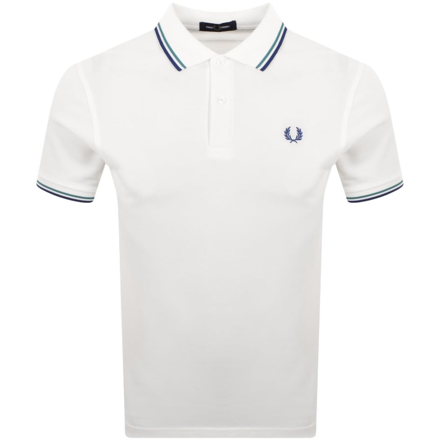 Image number 1 for Fred Perry Twin Tipped Polo T Shirt Snow White