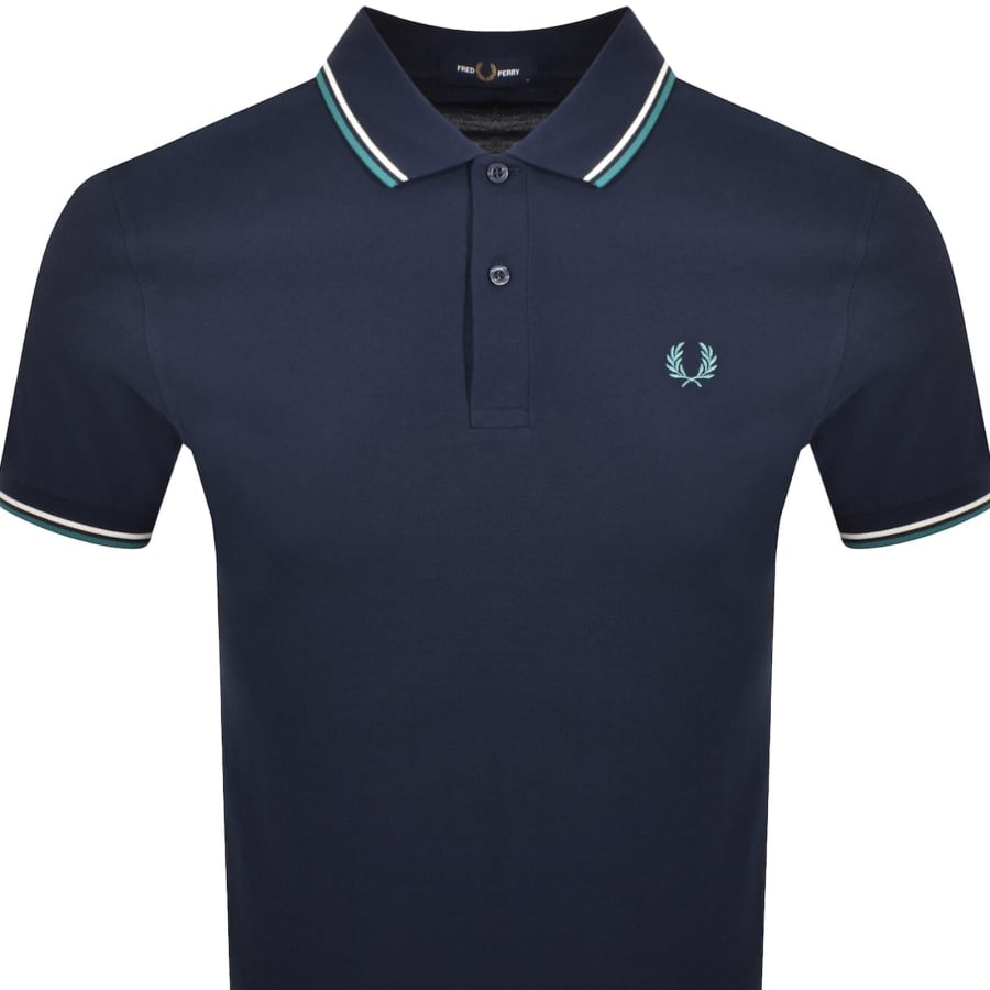 Image number 2 for Fred Perry Twin Tipped Polo T Shirt Blue