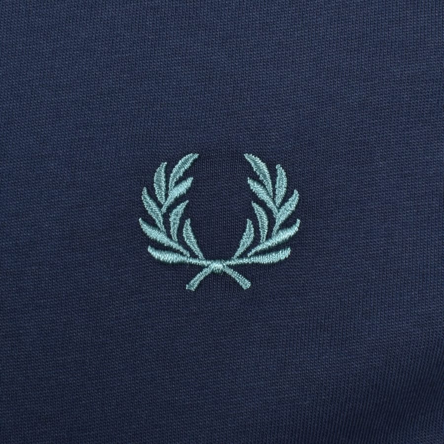 Image number 3 for Fred Perry Ringer T Shirt Tennis Blue
