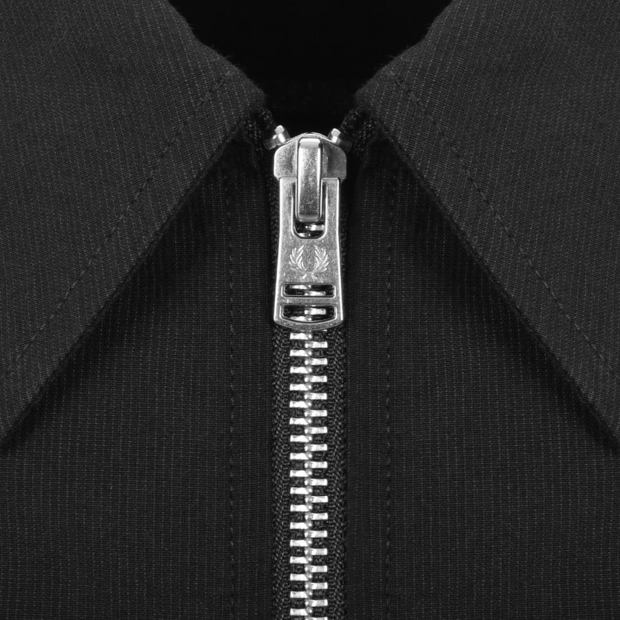Image number 4 for Fred Perry Seersucker Overshirt Black