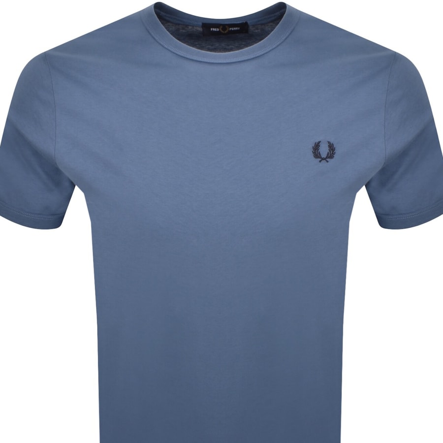 Image number 2 for Fred Perry Ringer T Shirt Ace Blue