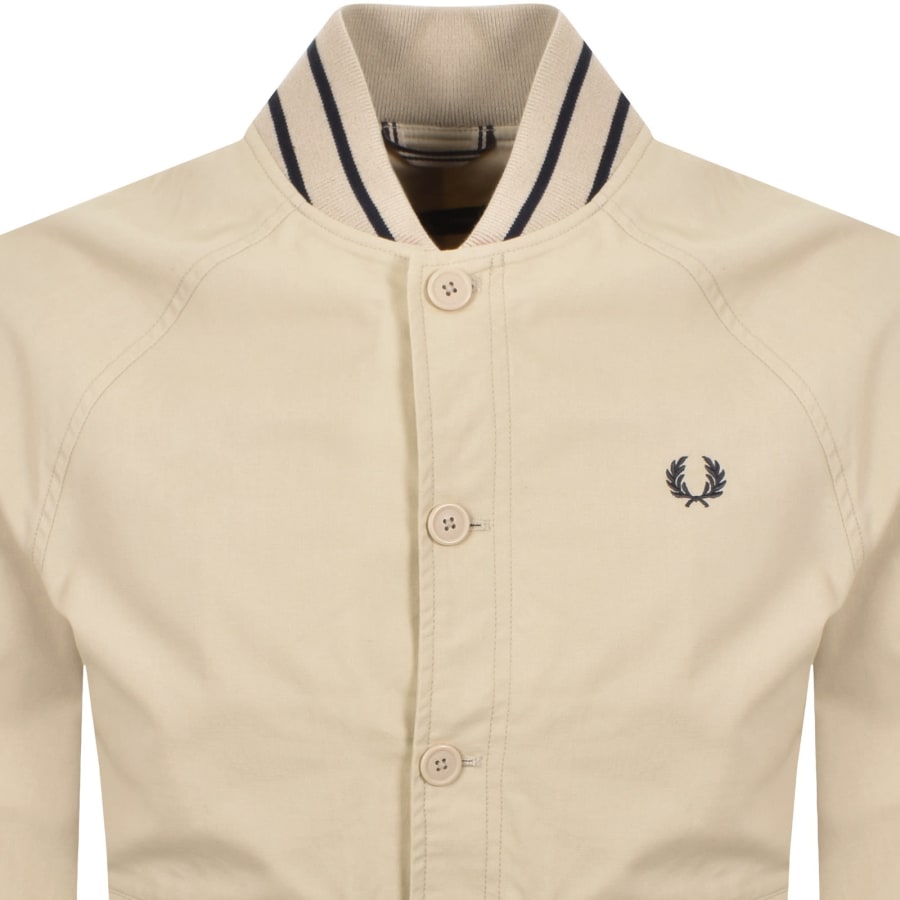 Image number 2 for Fred Perry Umpire Bomber Jacket Beige