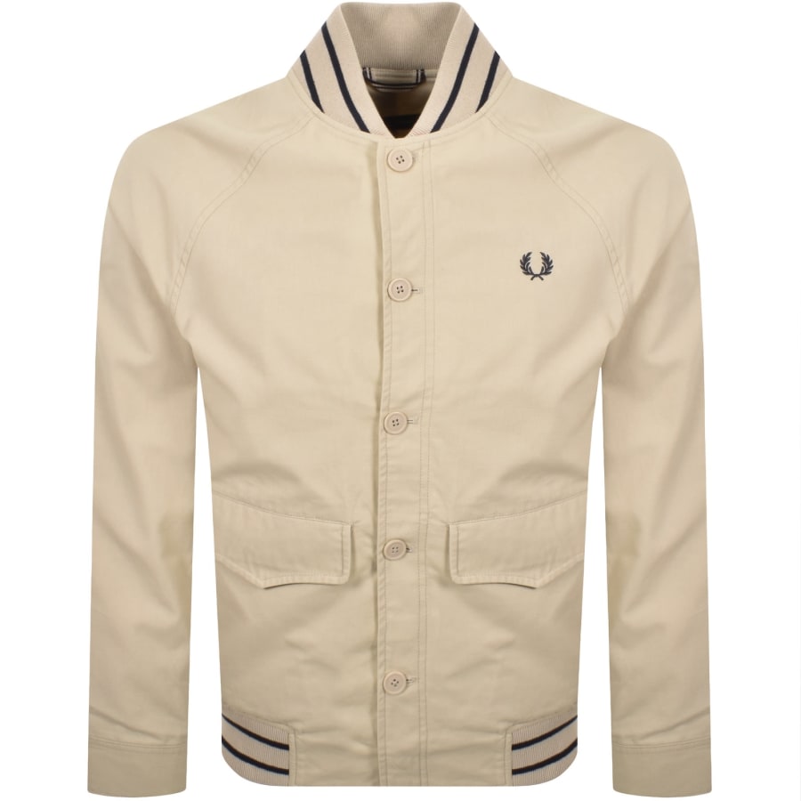 Image number 1 for Fred Perry Umpire Bomber Jacket Beige