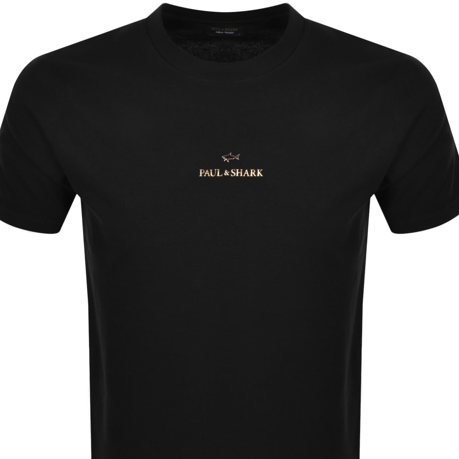 Image number 2 for Paul And Shark Printed Logo T Shirt Black