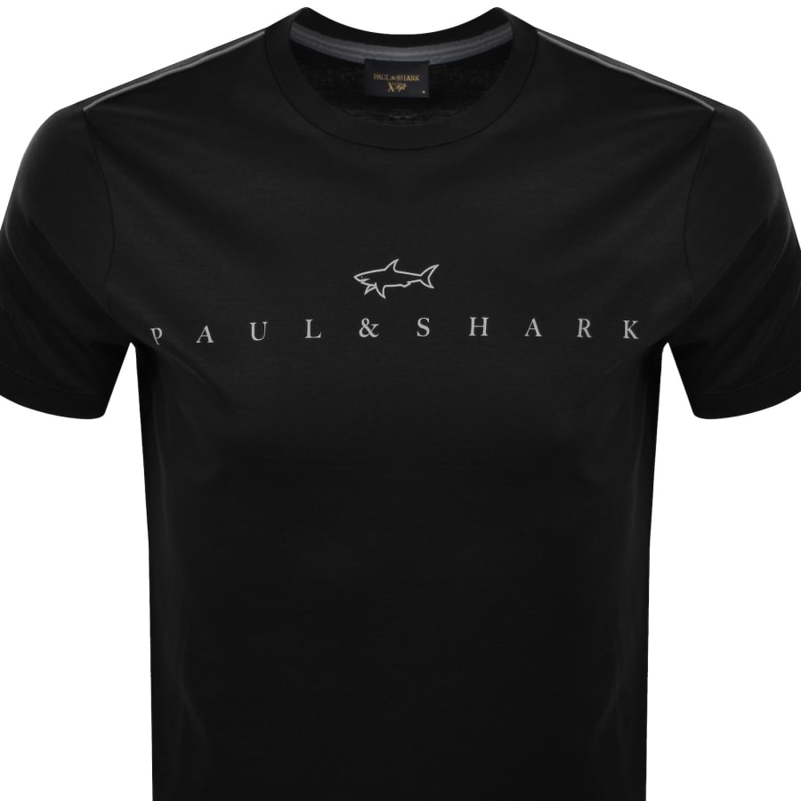 Image number 2 for Paul And Shark Printed Logo T Shirt Black