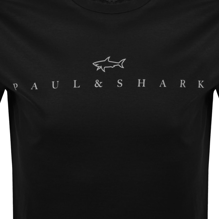 Image number 3 for Paul And Shark Printed Logo T Shirt Black