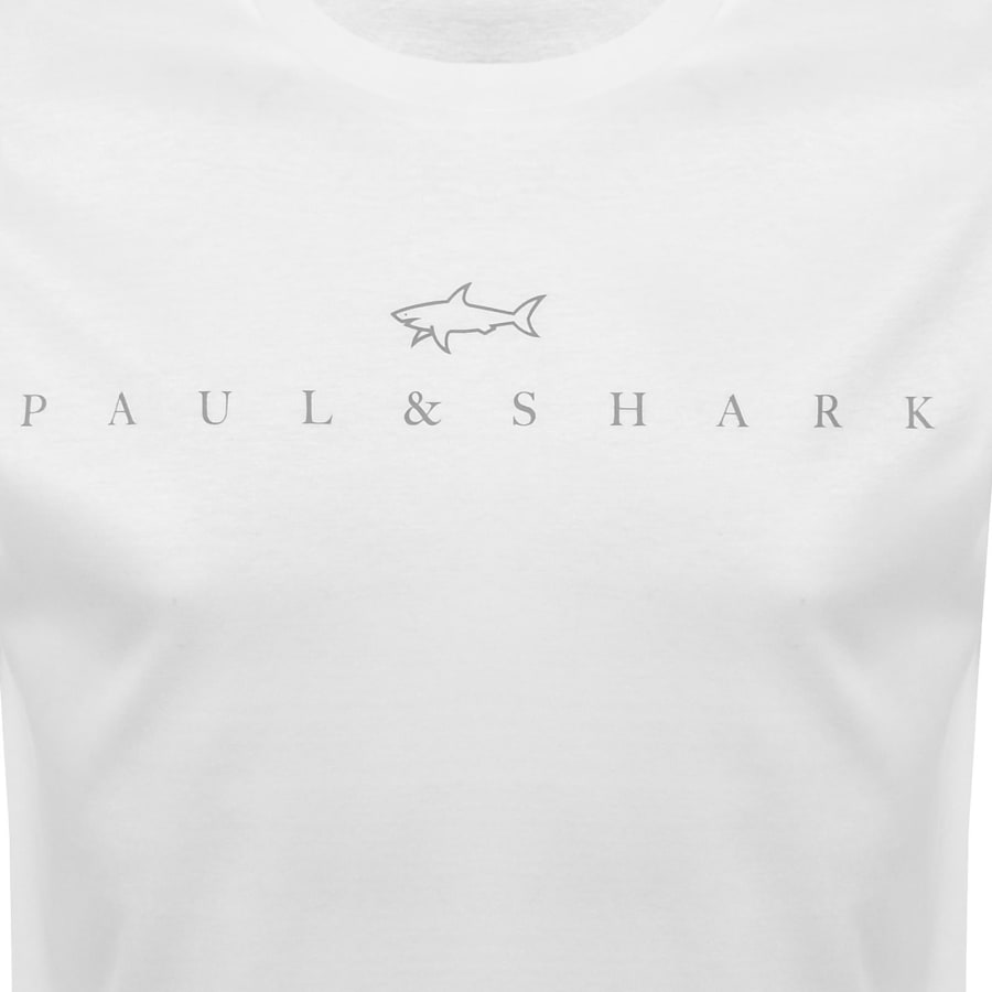 Image number 3 for Paul And Shark Printed Logo T Shirt White