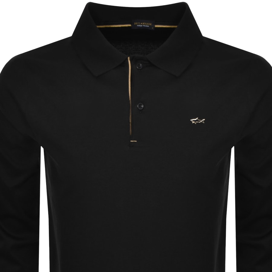 Image number 2 for Paul And Shark Interlock Polo T Shirt Black