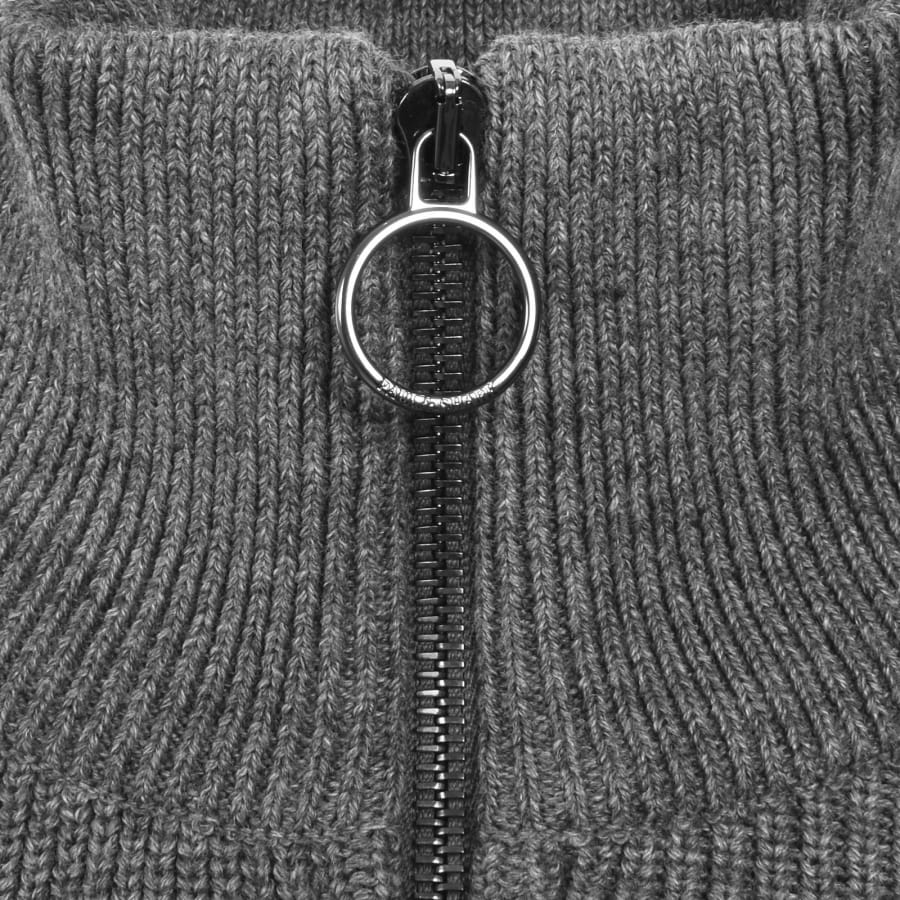 Image number 5 for Paul And Shark Moon Badge Knit Jumper Grey