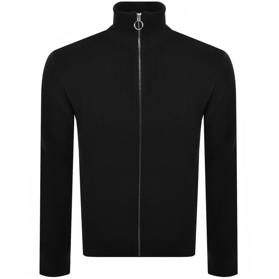 Image number 2 for Paul And Shark Moon Badge Knit Jumper Black