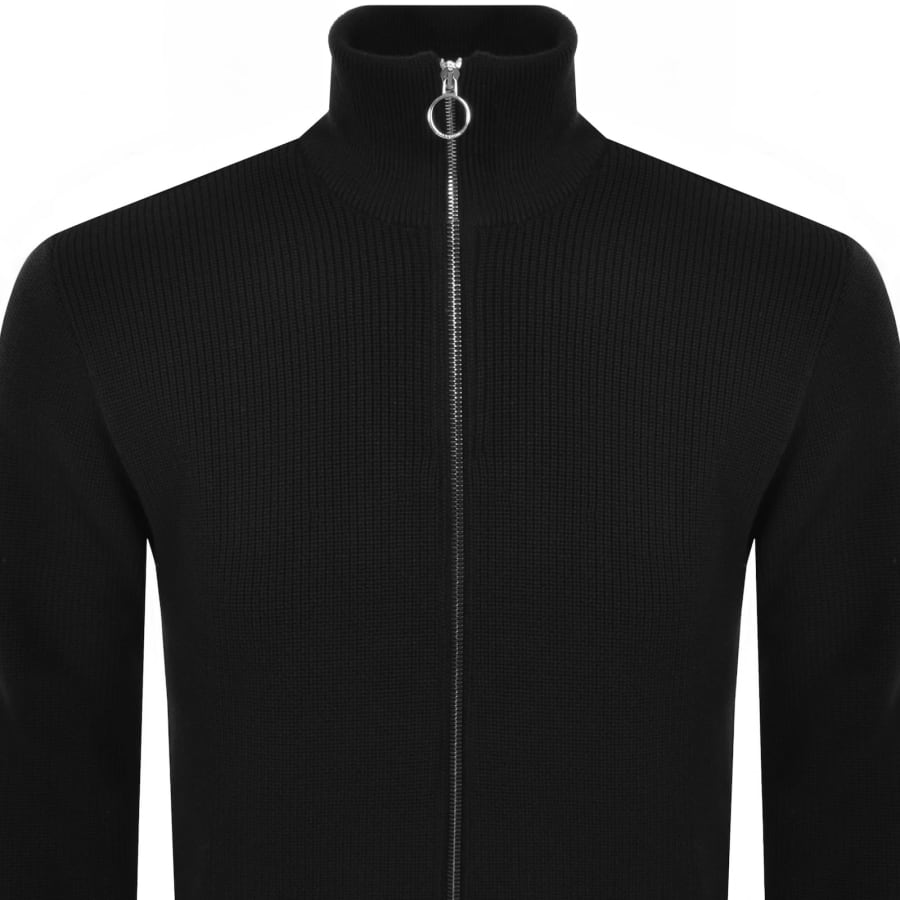 Image number 3 for Paul And Shark Moon Badge Knit Jumper Black