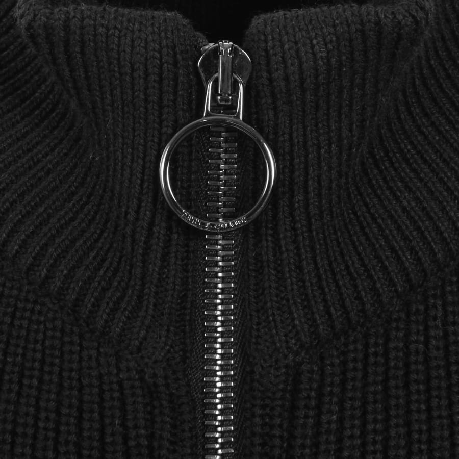 Image number 5 for Paul And Shark Moon Badge Knit Jumper Black