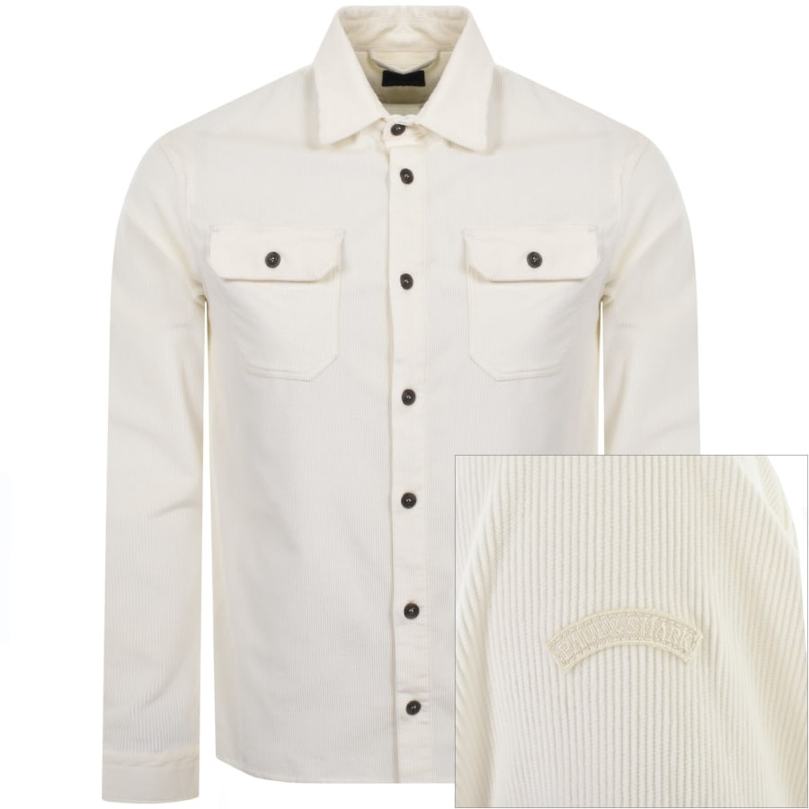 Image number 1 for Paul And Shark Corduroy Overshirt Cream