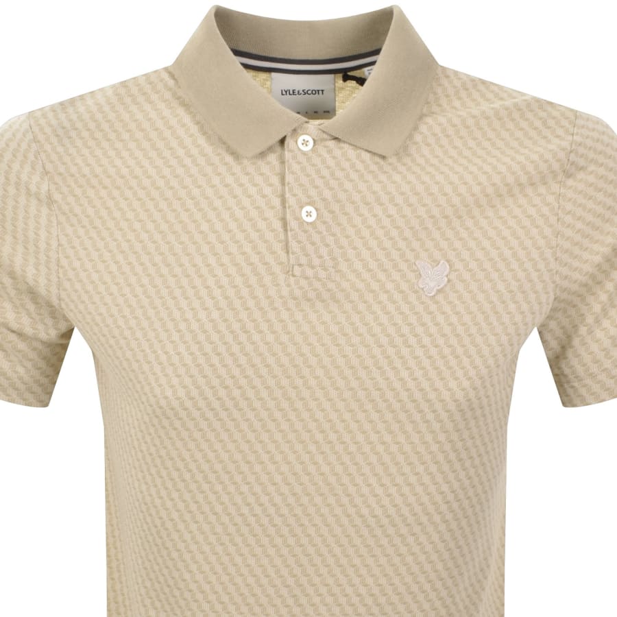 Image number 2 for Lyle And Scott Jacquard Polo Shirt Natural