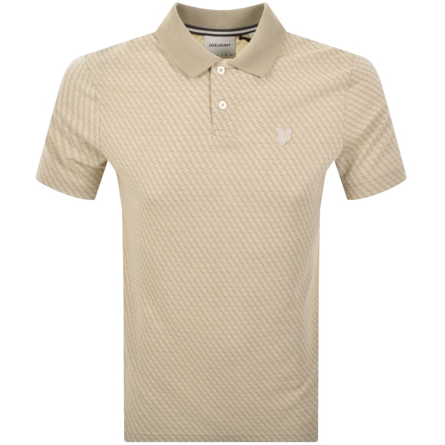 Image number 1 for Lyle And Scott Jacquard Polo Shirt Natural